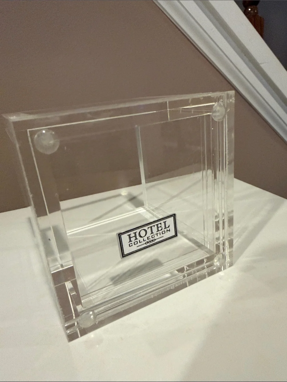 Clear Acrylic Square Makeup Brush & Organizer Holders, Set of 2